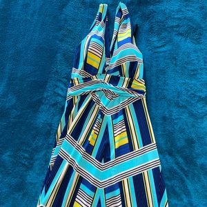 Ipona Striped Maxi Dress with Built In Cups